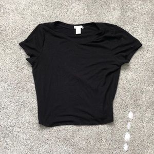 Black crop top